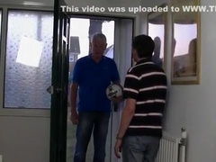 boy gets spanked for breaking glass with ball