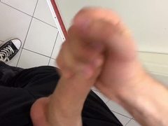 Nubile spunk IN WC AT GYM /RISKY