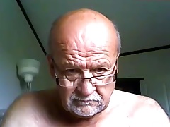 grandpa cum on webcam