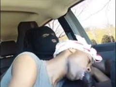 Black Crossdresser Blowjob in Car
