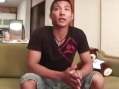 inked tan Asian gets serviced - skip the first few minutes