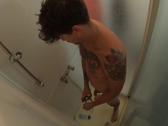 Hot Guy Masturbating In The Shower, Must See / Leonfrombx 10 Min