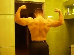 Muscular Russian Hunk Strips and Plays