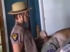 Cowboy and Cop in uniform