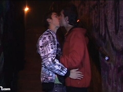 Benjamin Bloom and Phillip cumming in the dark