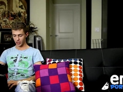 18yo man Brice Carson humps for jizz flow after blow-job