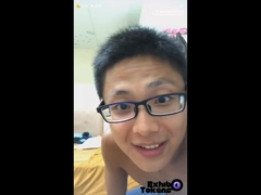 Glasses Dude Slurps his own Jism