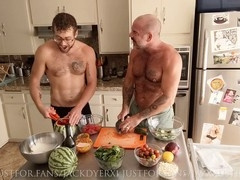 Kitchen, kink, gay cooking