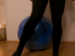 Juggling on a Ball an taking my clothes off
