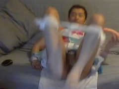 Japanese Sissy's Bootie Played and Throat Nailed