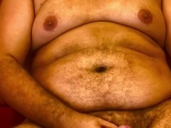 Filming a mature grandfather enjoying some poolside milking action