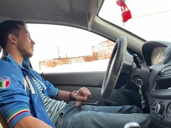 Faggot fap off in van, get caught, no spunk.
