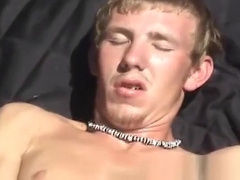 Horny army vet receives a nice blowjob from auntie Bob