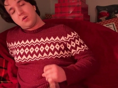 Home from School Jerk Off Instructions, Jizm on Christmas Sweater