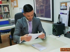 Jizz Flow's tight ass pounded hard by a muscular straight guy's hard cock