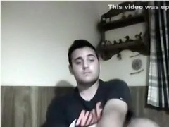 Straight guys feet on webcam #331