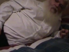 Fat old man wanking 3