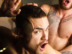 Beaux Banks and William Seed fuck passionately with condoms