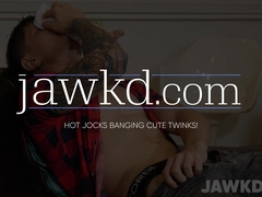 Athletic dude Nykon Pormant deeply hammering his bottoms holes