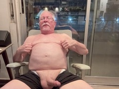 Horny older bear enjoys solo play in high definition