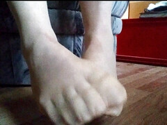 Full condom and birkenstocks ** cum fun 1 **