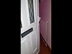 Door Is Open and Puppy Waiting to Get Rimmed