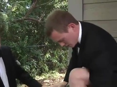 The groom is having hot anal threesome