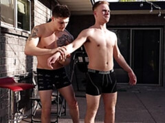 Oily backyard wrestling with Chase Arcangel and Ryan Love
