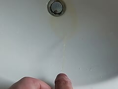 Man Piss in Sink and he farts many Times its Amazing