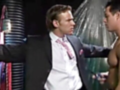 Hunk bondage, muscle couple, fellatio