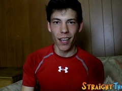 Two straight guys are competing who will cum first