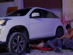 Sneak Peek Hardcore Bareback Service- Hot With Two Hot Mechanics