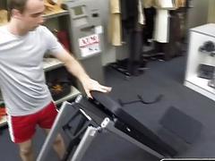 Straight guy is fooled into stripping naked at the pawn shop