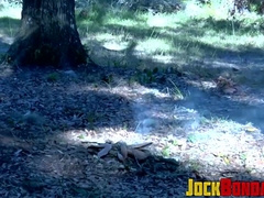 Captive soldier Duke Rivers and Tyler Saint in a rough tormenting play