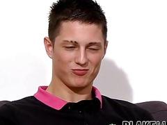 British twink strokes his hard dick