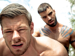 Warrior rimming and fucking a man in a steamy parody