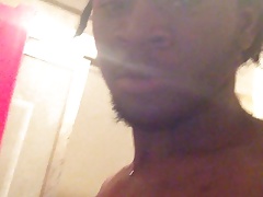 After the shower drying up.