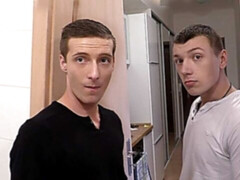 Hard anal fucking with two cock-crazed amateur gays