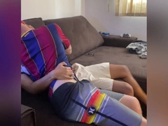 bearded masculine gargled the black dude's hefty, large pipe