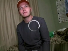 Boy is disgusted while receiving facial