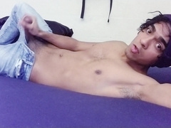 Latin Insatiable Masturbates off after College till he Spunks