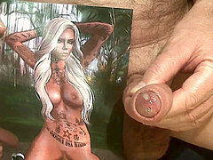Tribute for PrincessKitana - spunk all over her fantastic assets
