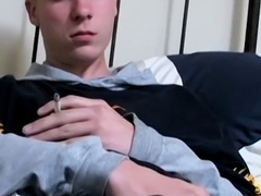 Smoking solo session: Hunky Jason strokes, smokes, and cums!