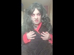 Sissy crossdresser enjoys ass to mouth action and a golden shower cocktail