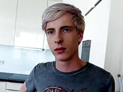 Bleached and scrawny hottie gets fucked in the ass