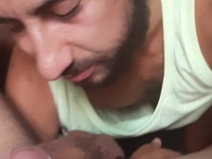 se traga hasta los huevos el putito / my sub drinking all (gasping)