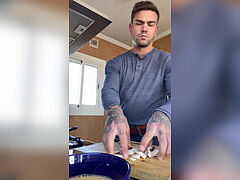 magnificent TATTOED guys IN THE KITCHEN