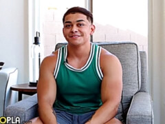 Hunky Latino boy George Silva gives a candid interview