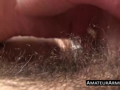 Hairy freak Dempsey strokes his boner and licks his armpits