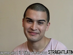 Straight Latino sucks his first dick before being barebacked